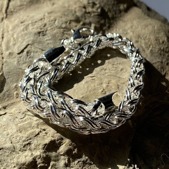 Wide Horsewhip Woven Bracelet - Picture 6 of 11